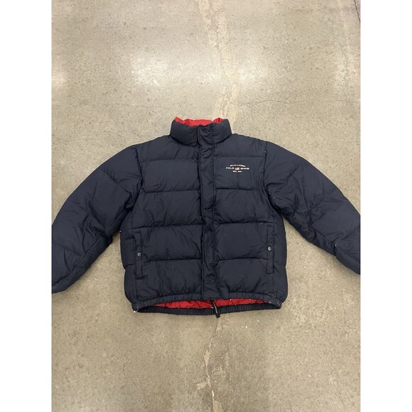 Ralph Lauren Polo Jeans Est 1967 Puffer Men Navy Coat Size Medium - Picture 1 of 10